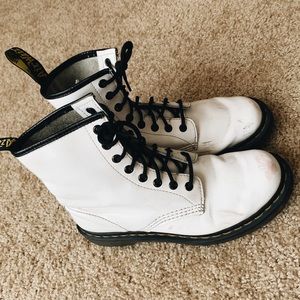 (ON HOLD) Dr. Martens White Boots
